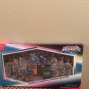 Pokemon Prismatic Evolution Card Set with Blue and Red Accents